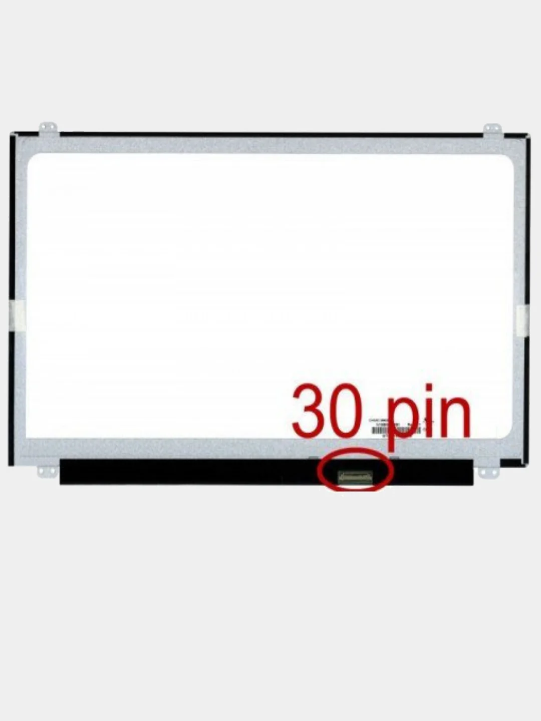 Матрица экран ноутбука 15.6", 1366 x 768, LED, 30 pins EDP, SLIM, уши вверх/вниз