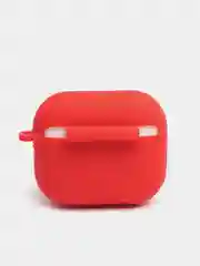 Красный силиконовый чехол для Apple AirPods 3 поколения 2021 (с карабином)