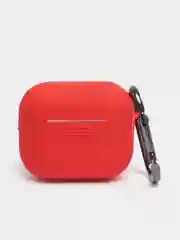 Красный силиконовый чехол для Apple AirPods 3 поколения 2021 (с карабином)