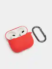 Красный силиконовый чехол для Apple AirPods 3 поколения 2021 (с карабином)