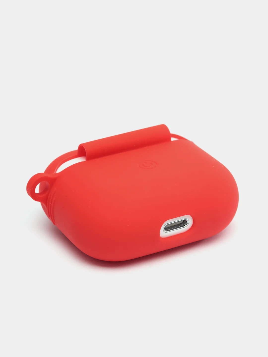 Красный силиконовый чехол для Apple AirPods 3 поколения 2021 (с карабином)