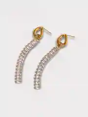Серьги-подвески, со стразами, вечерние серьги, новогодние серьги