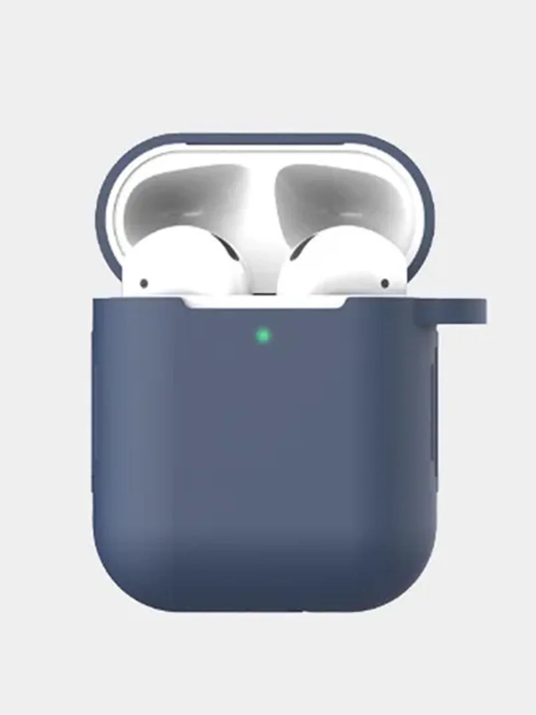 Серый силиконовый чехол для беспроводных наушников AirPods
