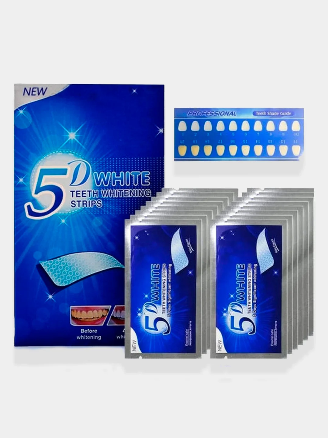 Отбеливающие полоски для зубов 5D White