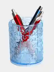 Синий стакан для карандашей, Копилка 3D Crystal Blocks Puzzle (Головоломка 3D puzzle)