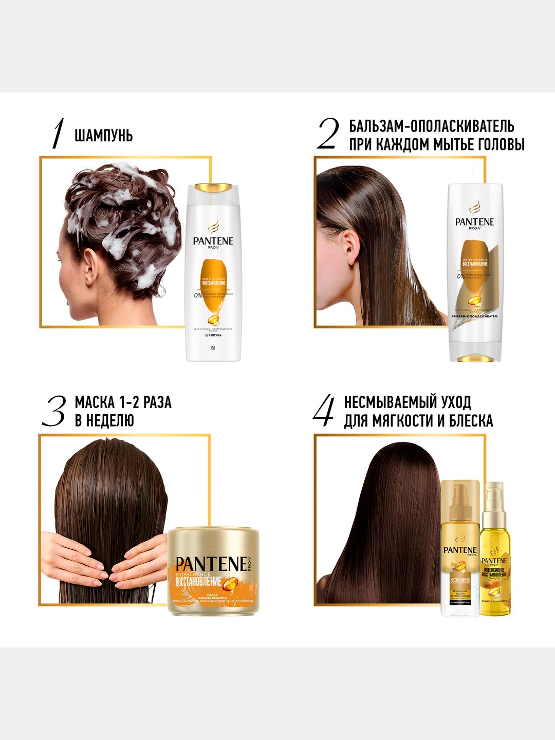 Шампунь-бальзам Pantene "Интенсивное восстановление", 360 мл
