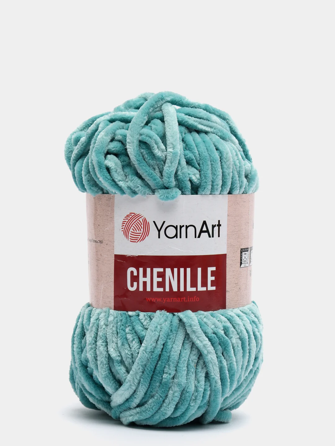 Бирюзовый пряжа плюшевая YarnArt Chenille