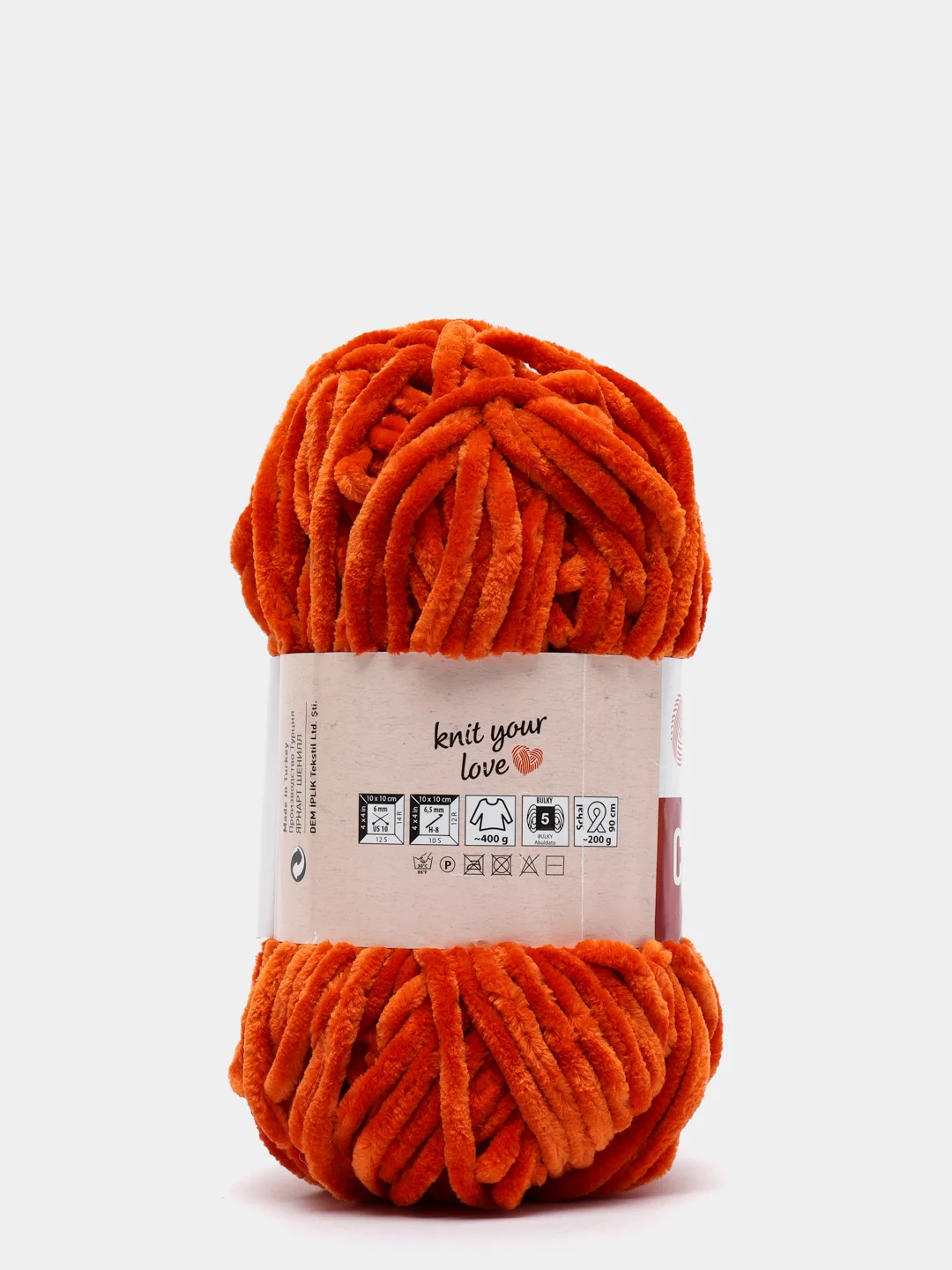 Рыжий пряжа плюшевая YarnArt Chenille
