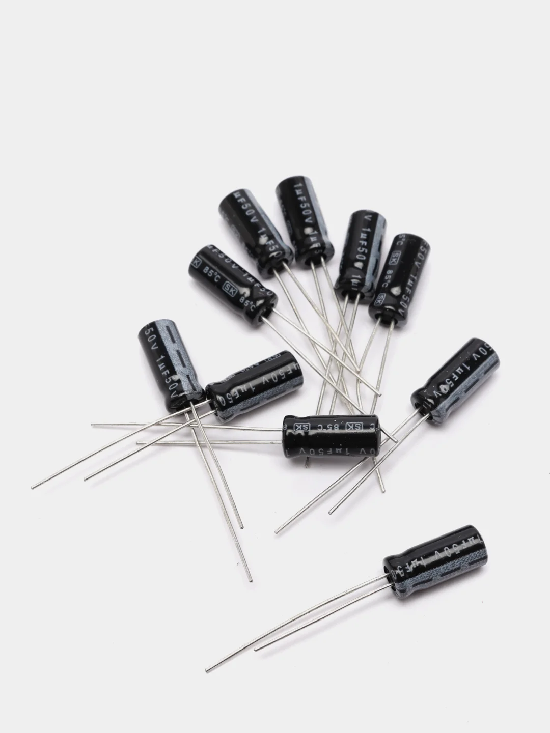 10 штук 1мкФ 50в Конденсатор электролитический 1UF 50V 85C 5х11