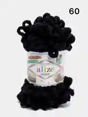 Черный пряжа турецкая Alize Puffy