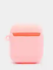Кораллово-розовый чехол с объёмным рисунком для Airpods 1, 2, 3D