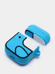 Белый чехол с объёмным рисунком для Airpods 1, 2, 3D