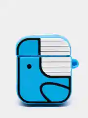 Белый чехол с объёмным рисунком для Airpods 1, 2, 3D