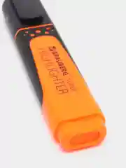Оранжевый текстовыделитель BRAUBERG SUPER, 1 шт., прорезиненный корпус, линия 1-5 мм, цвета 6 видов