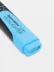 Голубой текстовыделитель BRAUBERG SUPER, 1 шт., прорезиненный корпус, линия 1-5 мм, цвета 6 видов