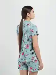 Оливковый костюм женский Dianida, с шортами