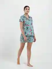 Оливковый костюм женский Dianida, с шортами