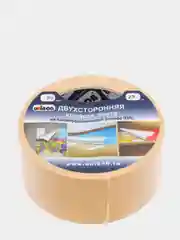 Клейкая двухсторонняя лента 50 мм х 25 м, ПОЛИПРОПИЛЕНОВАЯ ОСНОВА, UNIBOB