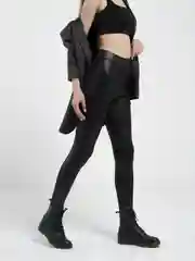 Угольный легинсы утепленные, графитовый металлик с отливом