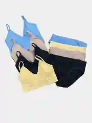 Комплект топ с трусиками в рубчик