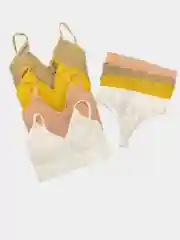 Комплект топ и стринги в рубчик