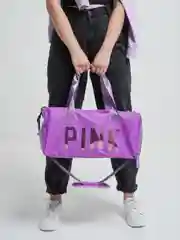 Фиолетовый сумка спортивная женская Pink  для фитнеса
