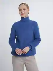 Синий свитер люрекс