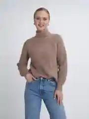 Терракотовый свитер люрекс