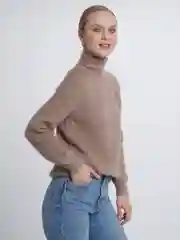 Терракотовый свитер люрекс