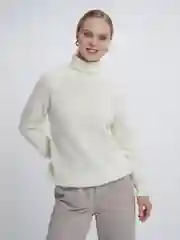 Белый свитер люрекс