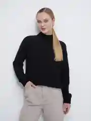 Черный свитер велюровая вязка женский
