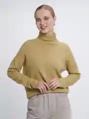 Желтый водолазка удлиненная спина женская
