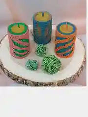 Свечи из вощины, набор 3 штуки, 8 х 5 см