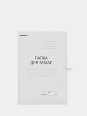 Папка для бумаг с завязками картонная BRAUBERG, 10 штук, 280 г/м2, до 200 л