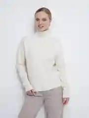 Белый водолазка удлиненная спина женская