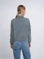 Мятный свитер круп вязка