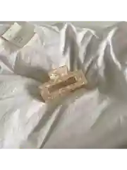 Белый заколка краб для волос эмалевая