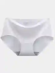 Белый женские  бесшовные трусы брифы