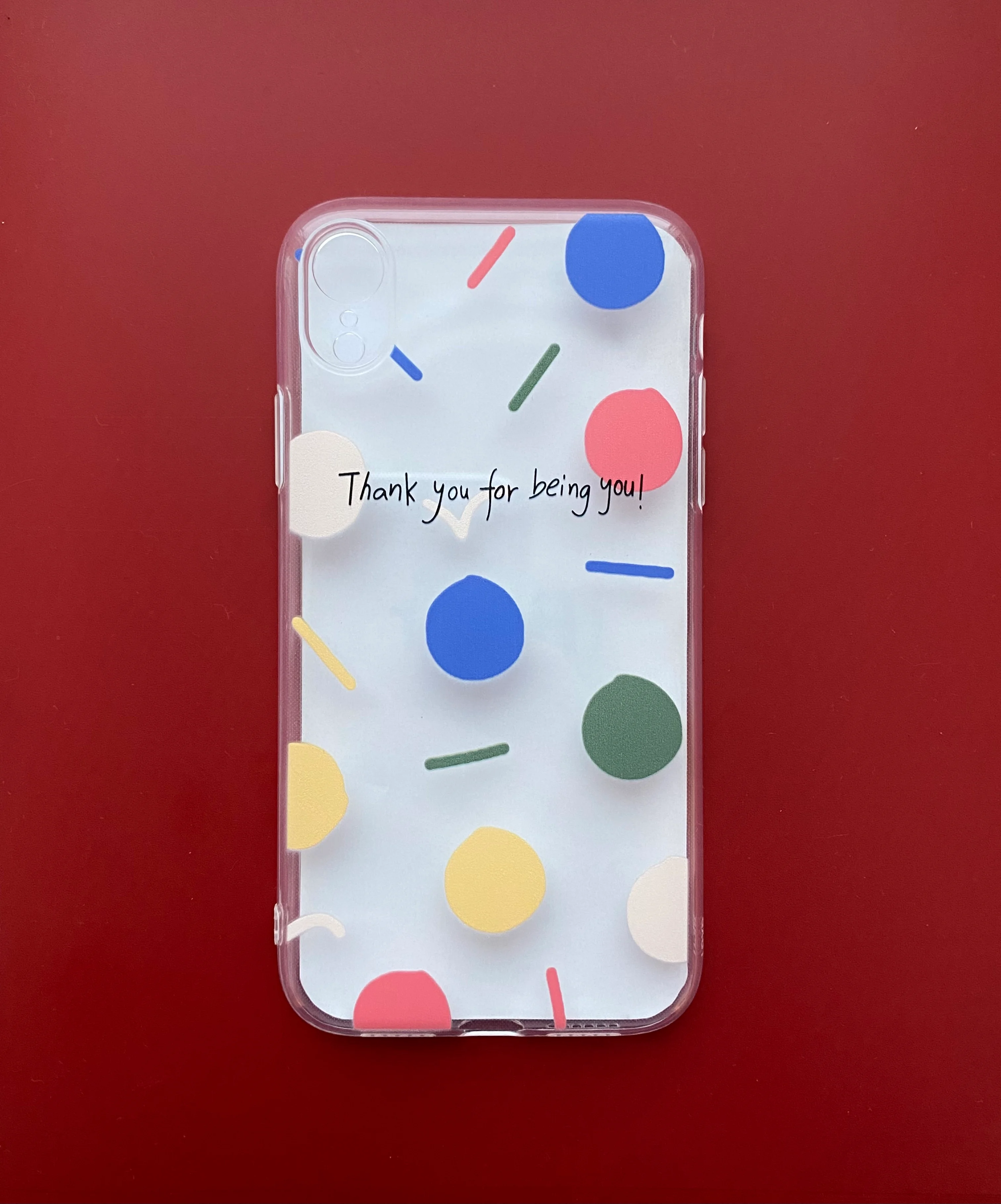 Чехол для Iphone XR, 12, 12 Pro, прозрачный, с надписью и геометрическими фигурами