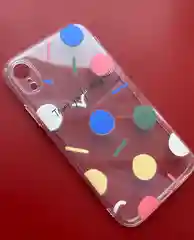 Чехол для Iphone XR, 12, 12 Pro, прозрачный, с надписью и геометрическими фигурами