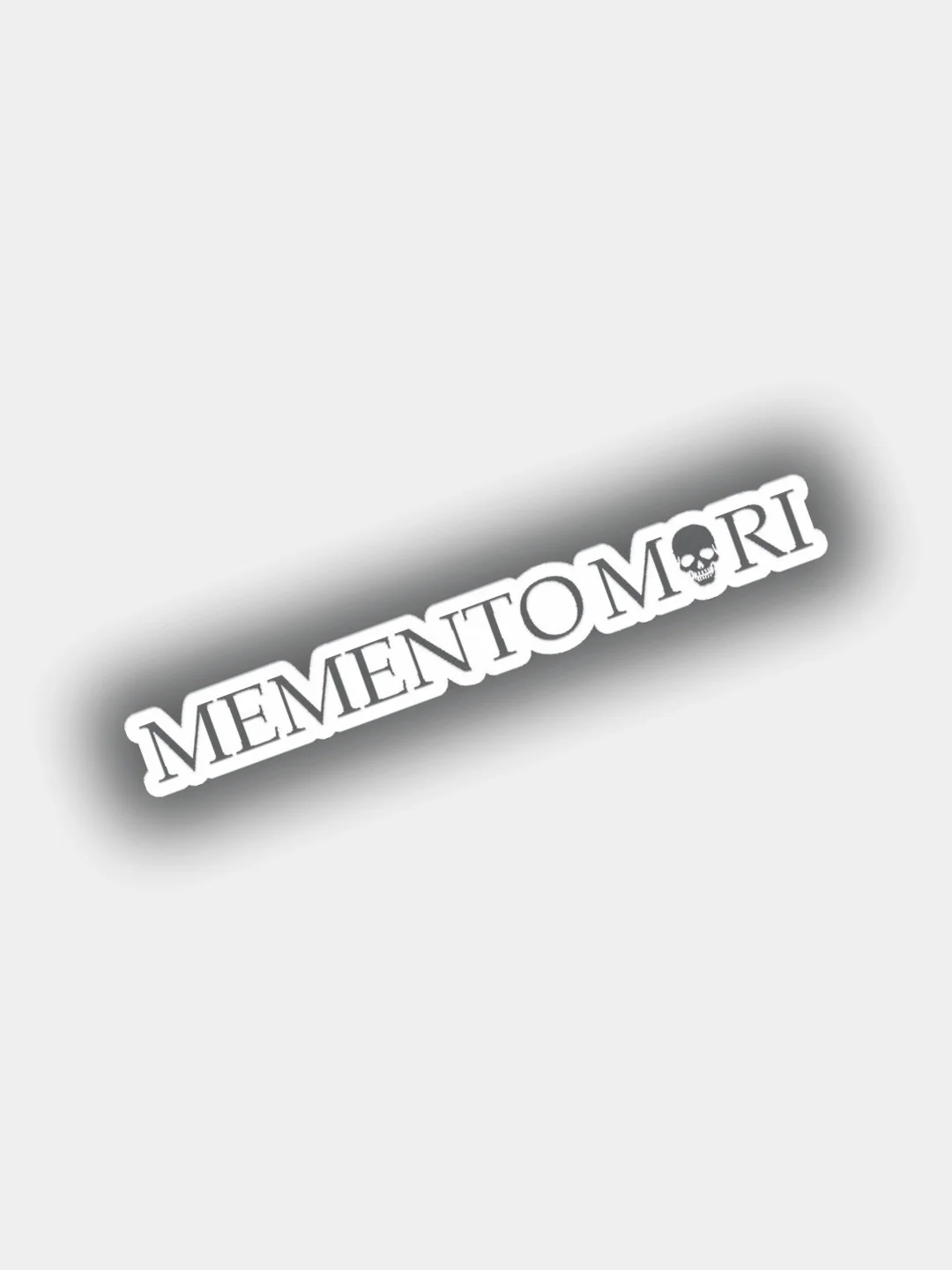 Белый наклейка на авто виниловая Memento Mori
