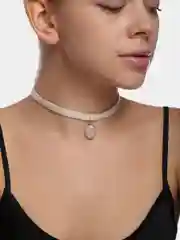Чокер Teosa из натуральной кожи, с кварцем