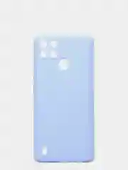 Голубой чехол для Realme C21Y силиконовый, с защитой камеры