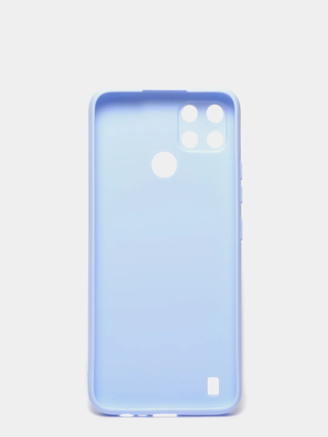 Голубой чехол для Realme C21Y силиконовый, с защитой камеры
