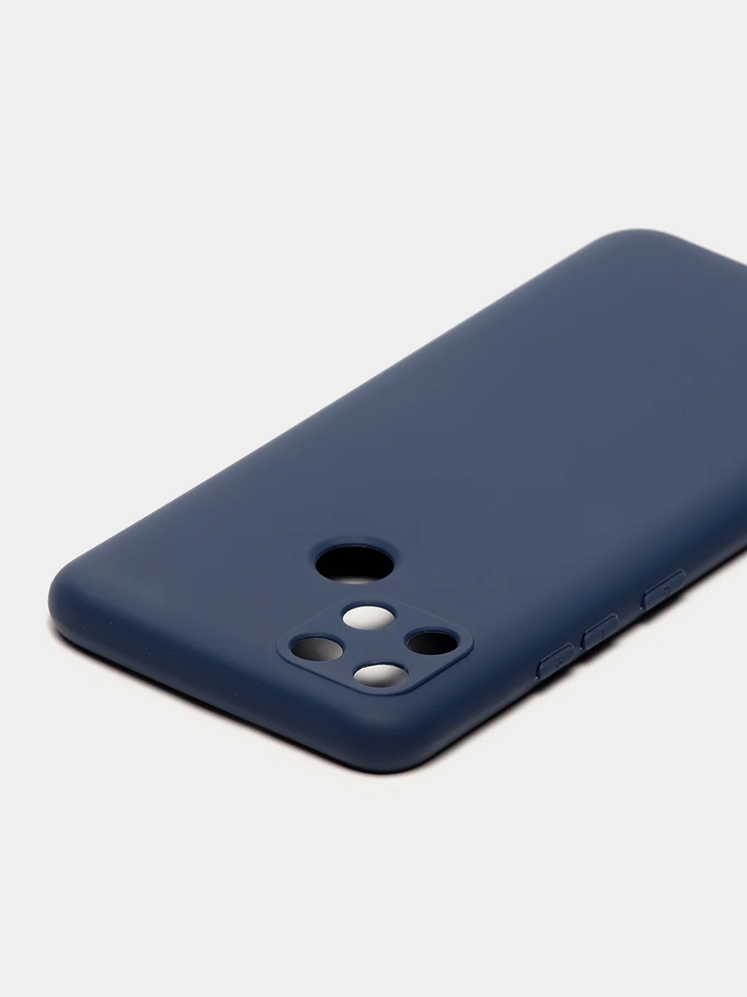 Темно-синий чехол для Realme C21Y силиконовый, с защитой камеры
