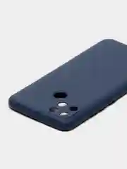 Темно-синий чехол для Realme C21Y силиконовый, с защитой камеры
