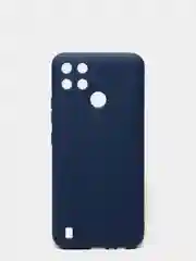 Темно-синий чехол для Realme C21Y силиконовый, с защитой камеры