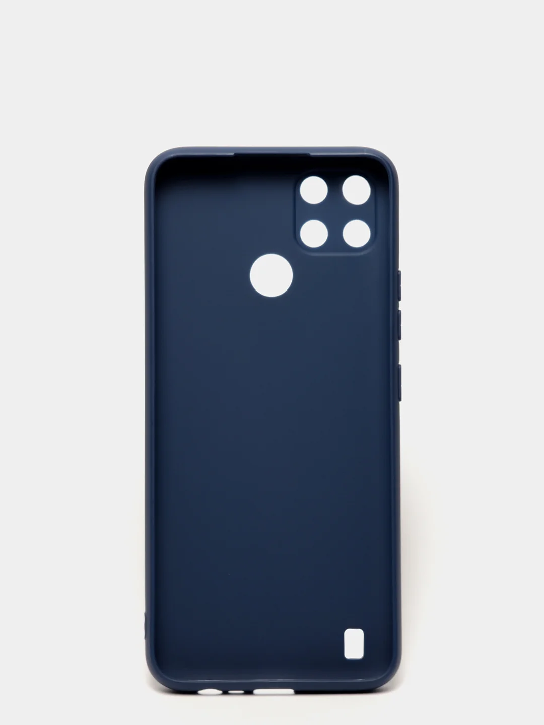 Темно-синий чехол для Realme C21Y силиконовый, с защитой камеры