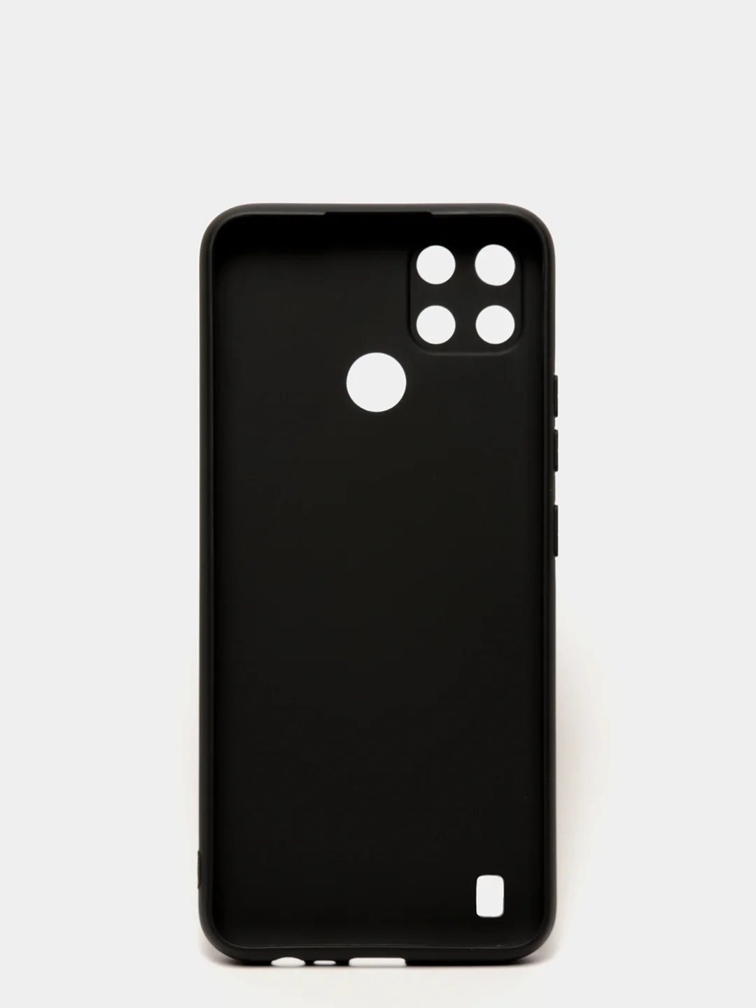 Черный чехол для Realme C21Y силиконовый, с защитой камеры