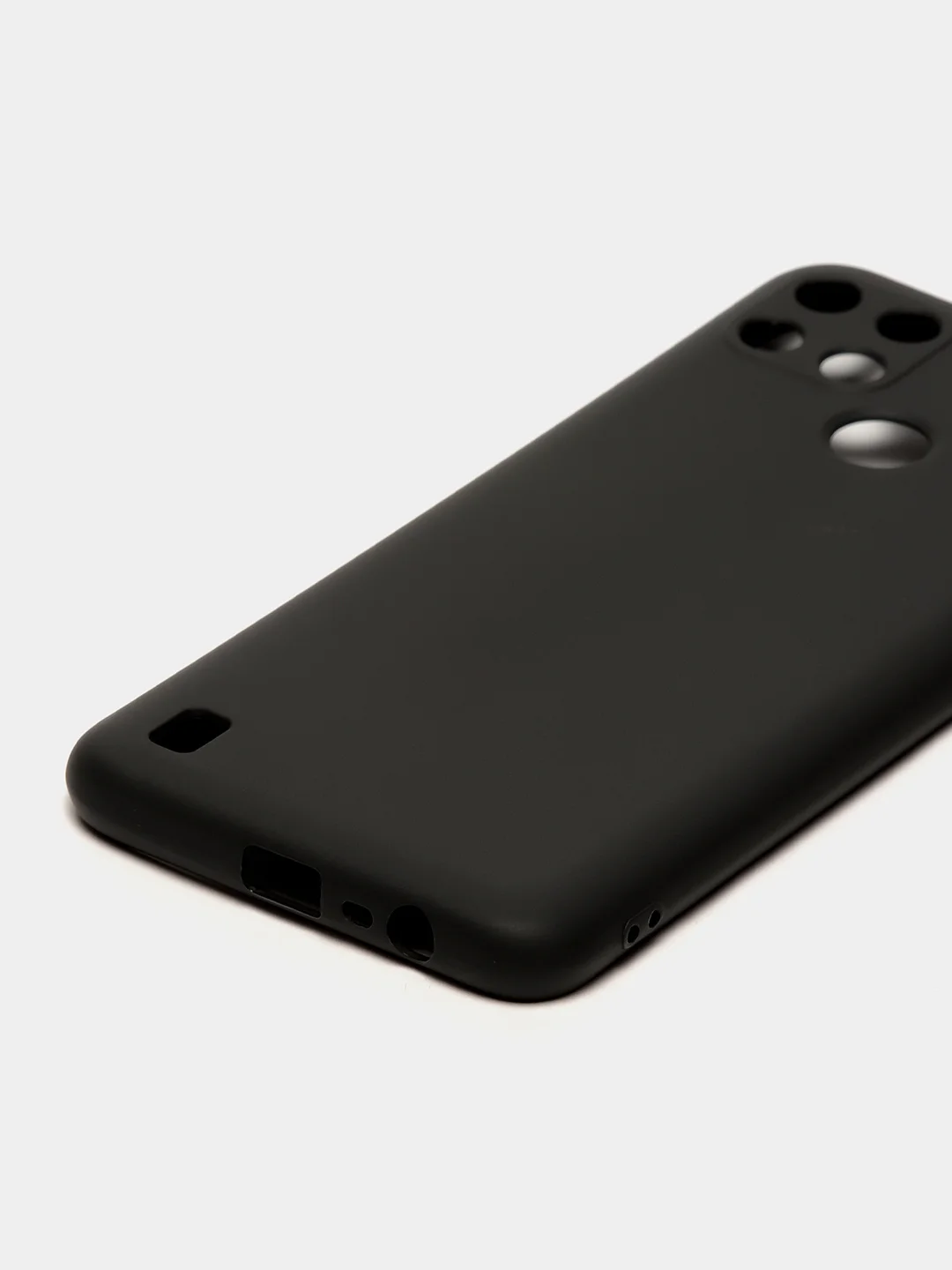Черный чехол для Realme C21Y силиконовый, с защитой камеры